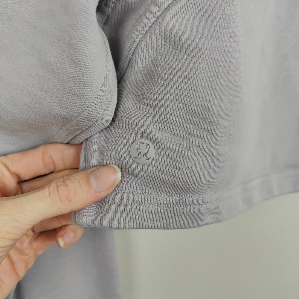 Lululemon All Yours Cropped Hoodie Womens Small Iced Iris Lavender Purple Lounge - Picture 8 of 9